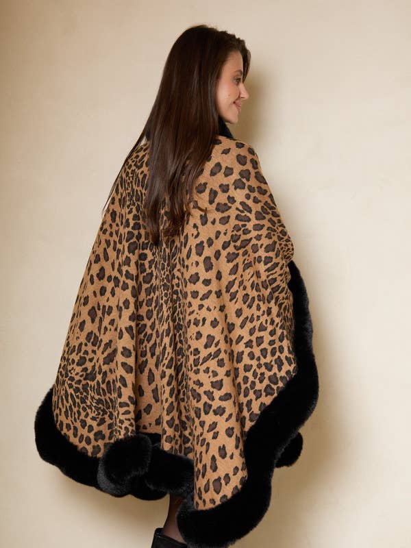 SAACHI - Wholesale Kimono - Women's - Faux Fur Cheetah Party Kimono5