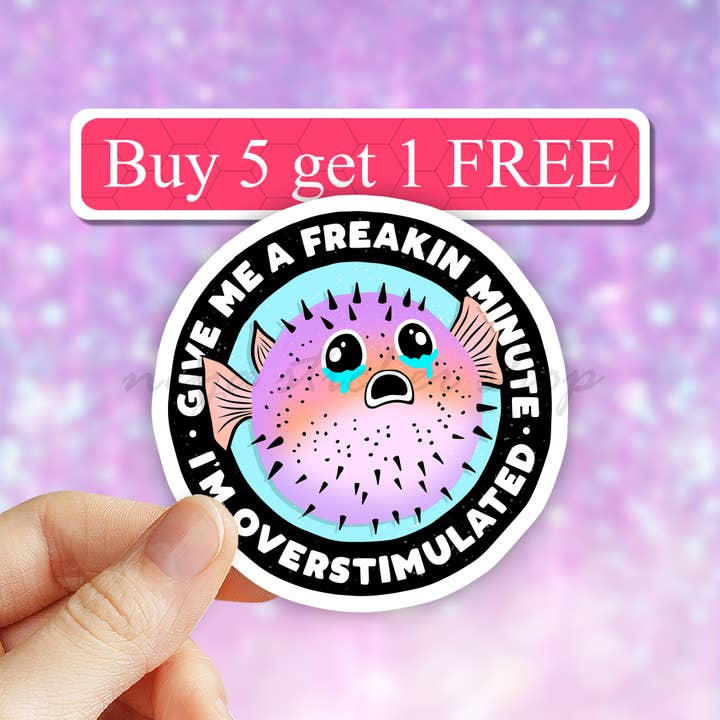 Autocollant « Je suis surstimulé », autocollant de motivation, autocollant amusant pour la vente par Neya Sticker Shop
