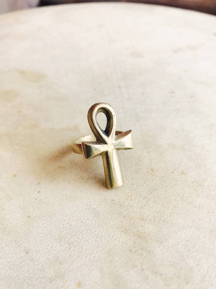Stor Ankh Ring för wholesale av Afrohemien