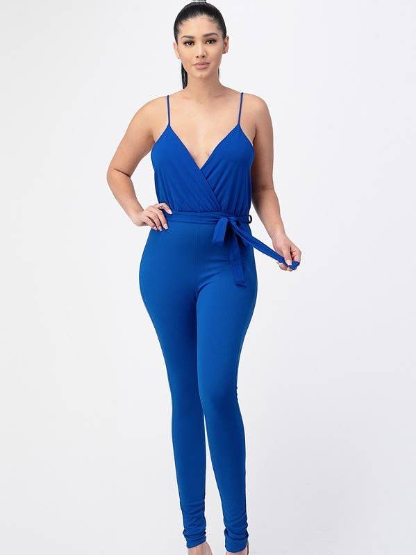 Stevige top met v-hals en spaghettibandje A0013J voor wholesale door SHOP17