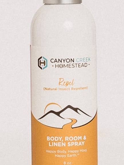 Body Room and Linen Spray Repel Natural Insect Repellent 8 oz for wholesale by Canyon Creek Homestead LLC