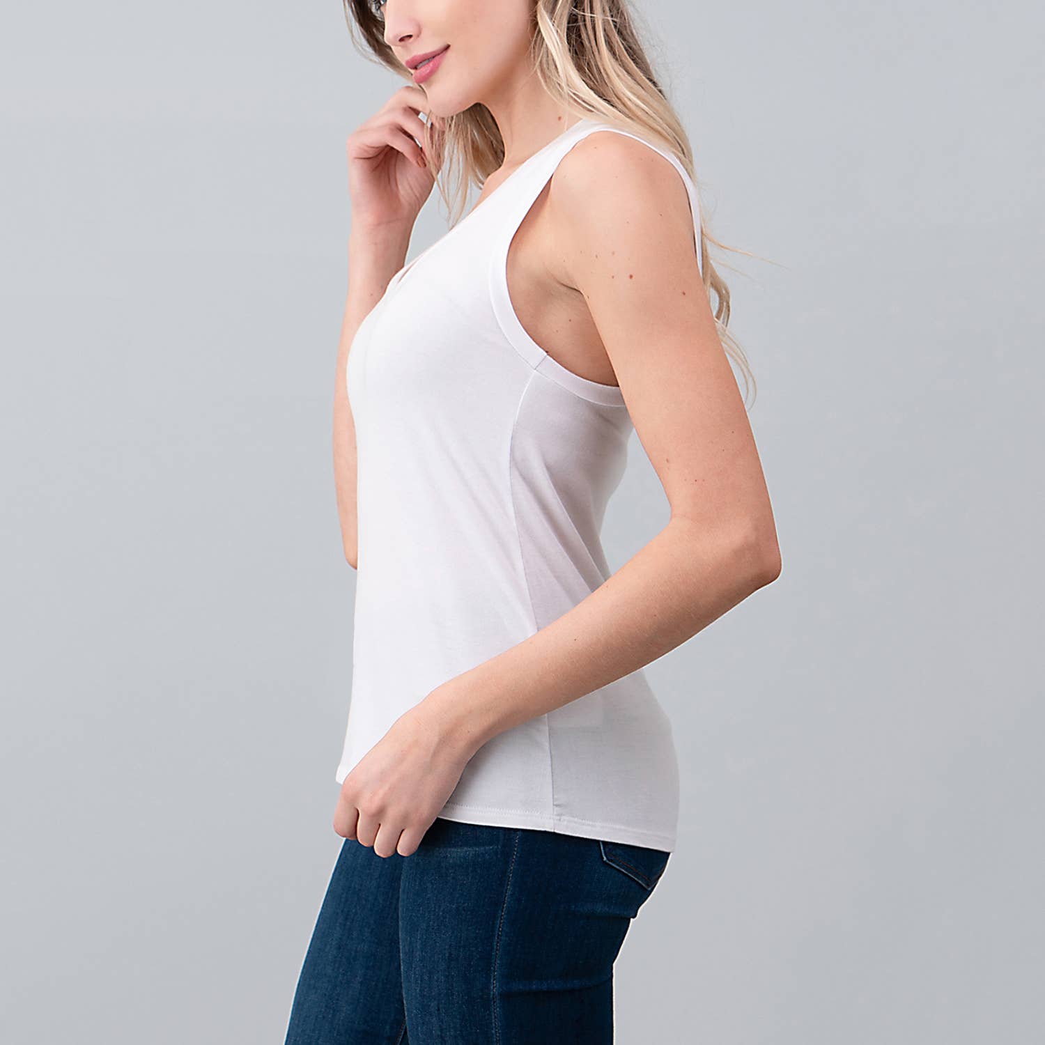 Heimious - Vente Débardeur – femme - Débardeur en jersey modal à encolure en V et dos nageur, 25971