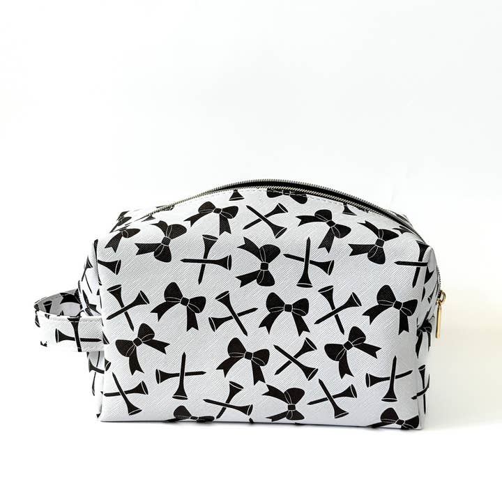 Bows and Tees Accessories Pouch - Sunscreen , makeup, golf for wholesale by Sassy Caddy, Inc.
