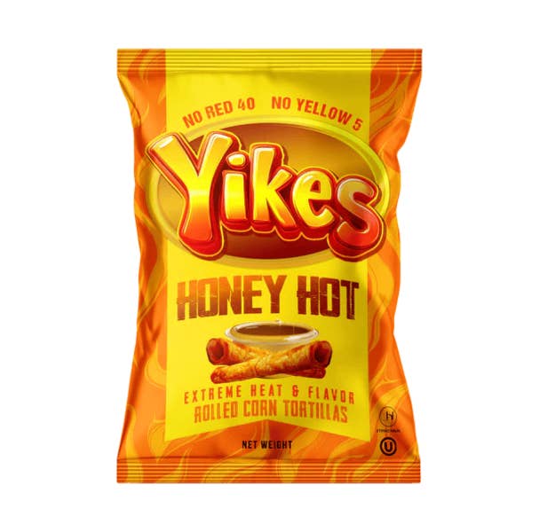 Rap Snacks - Wholesale Chips - Yikes Honey Hot Rolled Corn Tortillas (4 oz) (10-Pack)