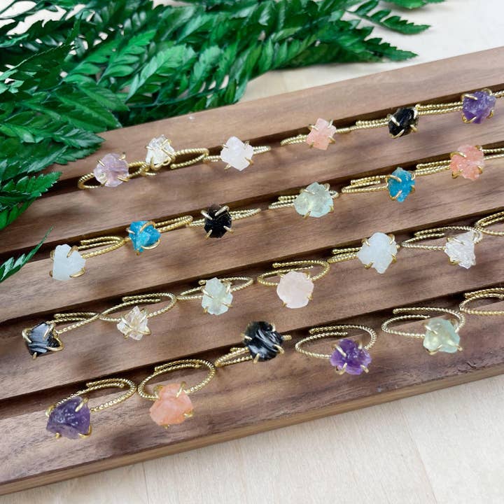 Ewelina Pas Jewelry - Wholesale Single Stone/Solitaire Ring - Small Gold Rough Nugget Prong Ring10