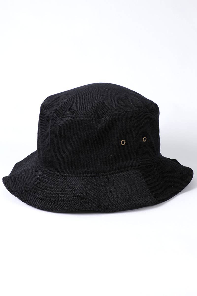 Fashion City - Wholesale Bucket Hat - Women's - Foldable Vintage Corduroy Short Brim Bucket Hat0