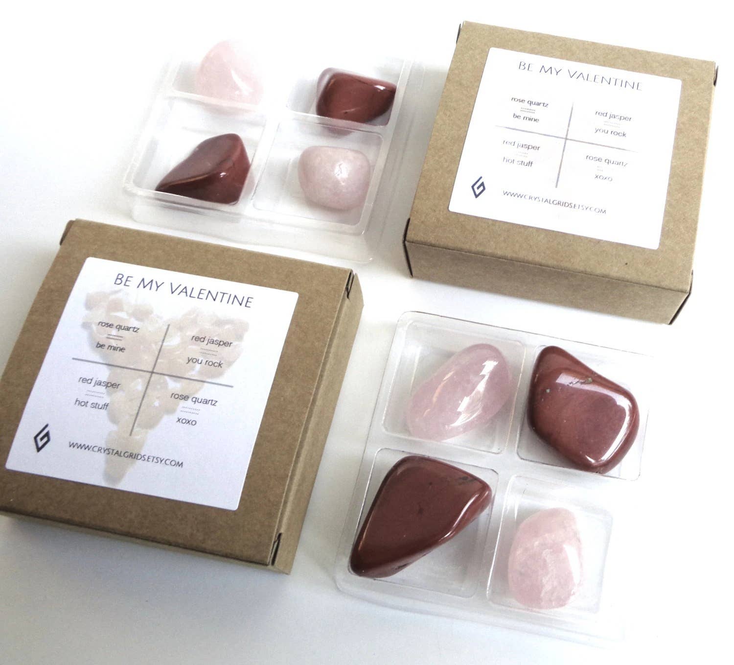 Crystal Grids - Wholesale Spiritual Stone/Crystal - Be My Valentine - Rox Box - crystals and stones gift set kit8