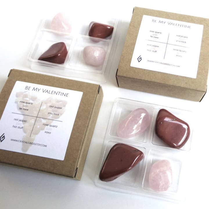Crystal Grids - Wholesale Spiritual Stone/Crystal - Be My Valentine - Rox Box - crystals and stones gift set kit8