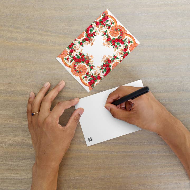 Casa Sofia - Wholesale Postcard - Postcard "White Portuguese Minhoto Scarf"1