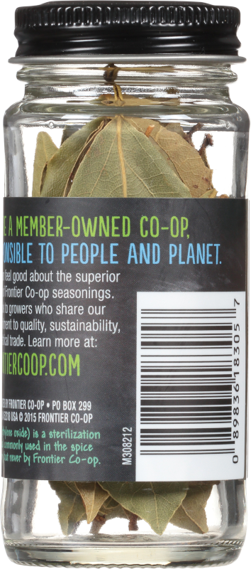 Frontier Co-op - Wholesale Herbs - True Whole Bay Leaf, Kosher, Non Irradiated, Non ETO 0.15 Oz1
