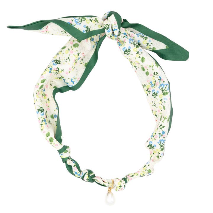 Sidenbandana med pärlhalsband Västerländsk blommig för wholesale av Rebecca Accessories LLC