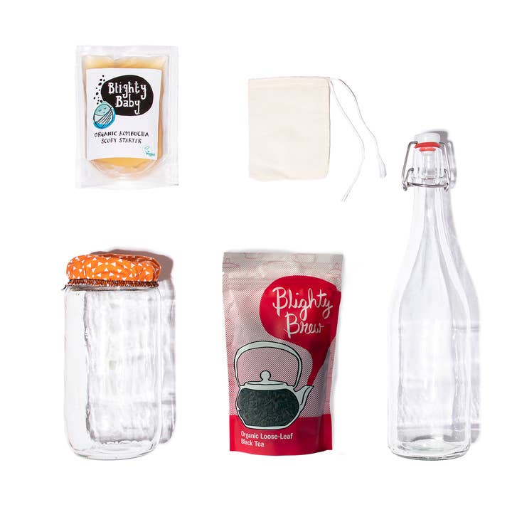 Blighty Booch Kombucha – Engroshandel DIY-drikkekit – Blighty Baby Kombucha Starter Fuldt sæt - Unik gave