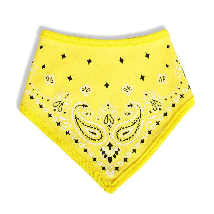 Bandana Bibs – Stylish, Easy to Clean | Neon Yellow for wholesale by Hipsterkid