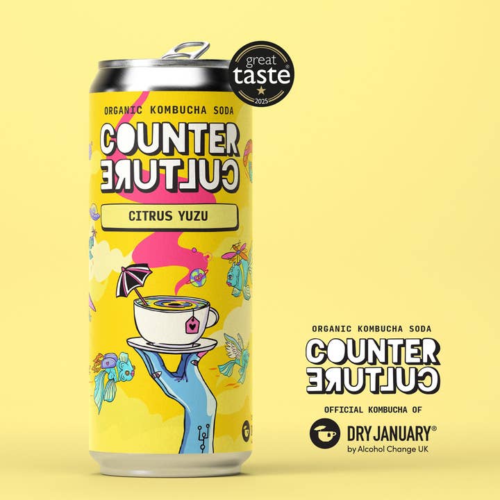 Counter Culture - Citrus Yuzu Organic Kombucha Soda 330ml for wholesale by Counter Culture Drinks