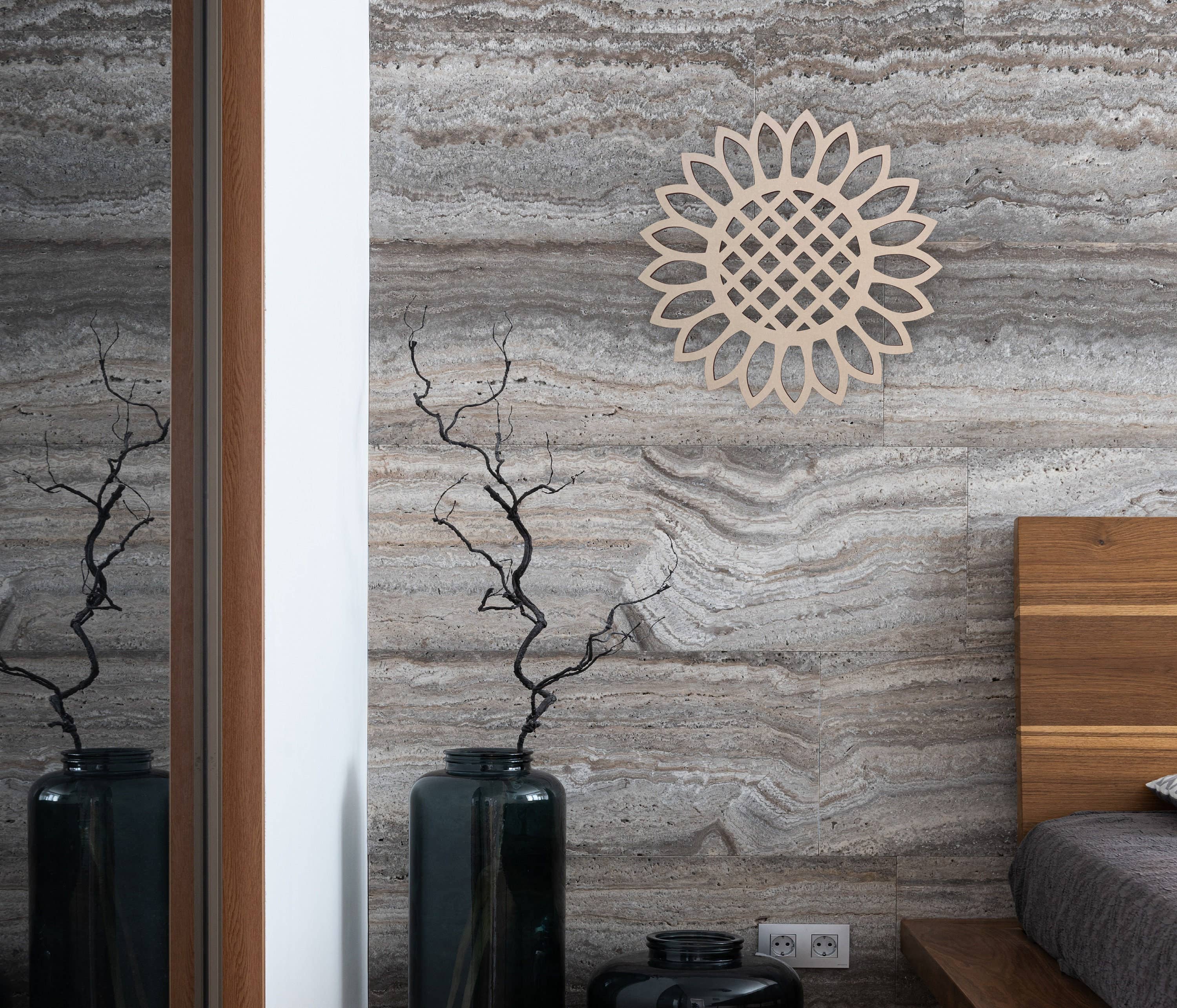 Jess and Jessica - Venta al por mayor Papel pintado 3D - Girasol con forma de madera, recorte de flores, arte de pared con flores9