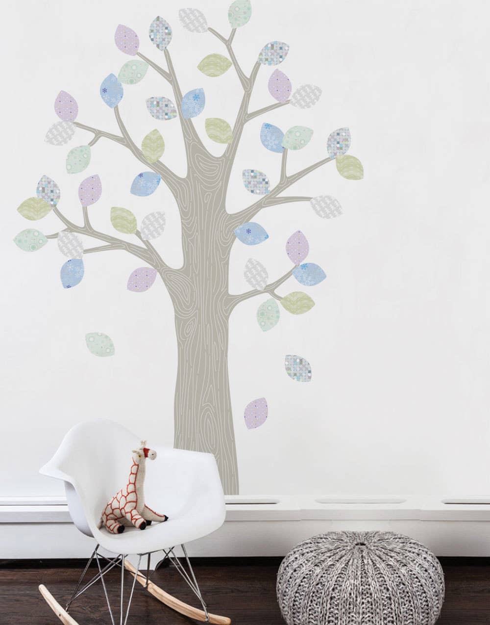 Simple Shapes - Wholesale Wall Decal/Stickers - Patterned Tree with Leaves Wall Sticker3