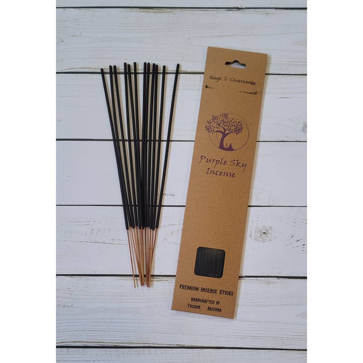 Purple Sky Incense - Vendita all'ingrosso Incensi - Salvia & Camomilla ~ Bastoncini di Incenso Naturale ~ 12 Bastoncini