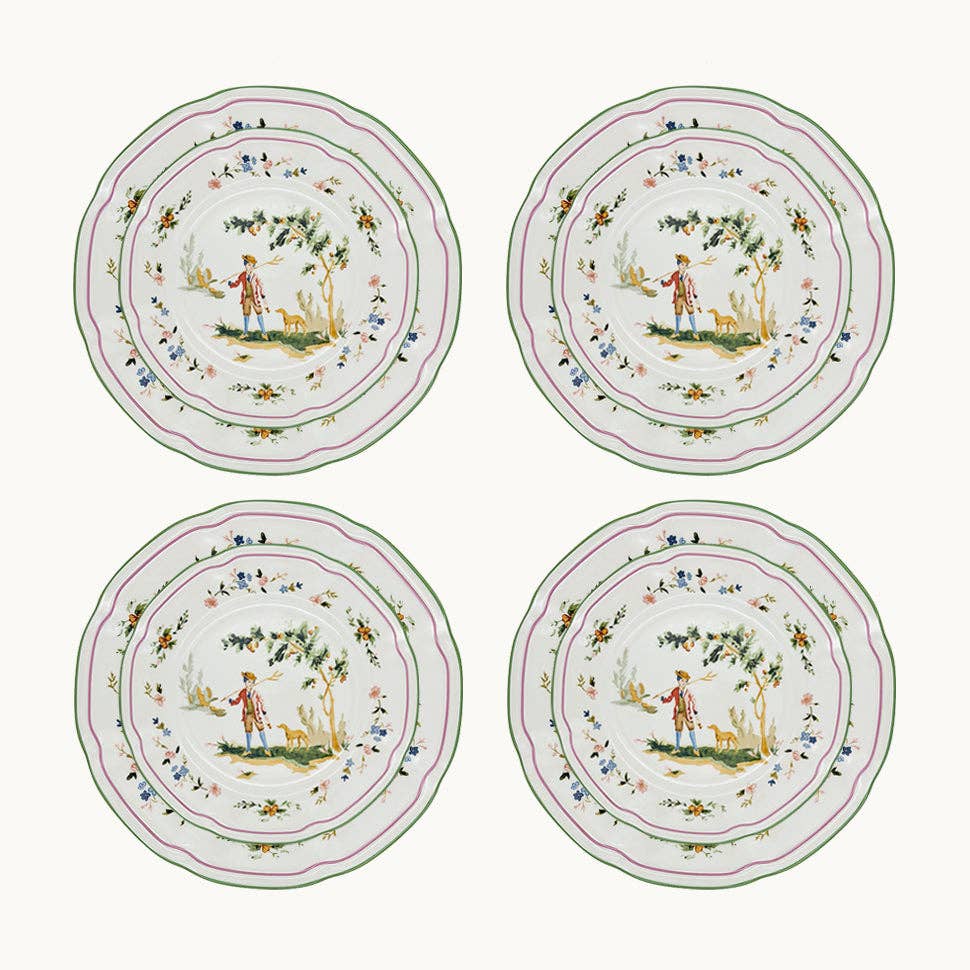 Duggan Society - Wholesale Dinner Plate - Toile dessert plate (set of 4)1