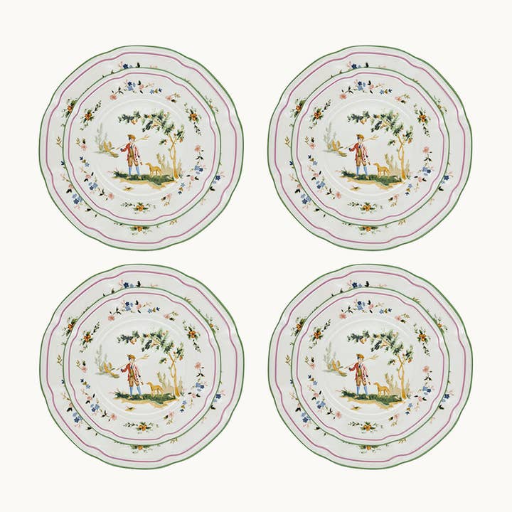 Duggan Society - Wholesale Dinner Plate - Toile dessert plate (set of 4)1