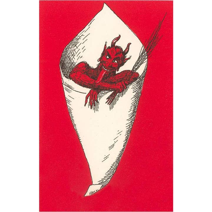 Greeting Card DM-05 Devil in Paper Cone with Switch for wholesale by Found Image Press