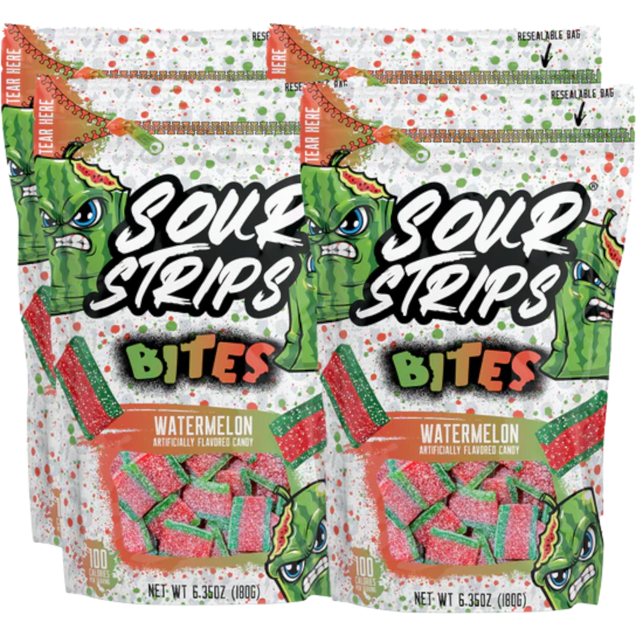 Cow Crack Wholesale - Wholesale Gummy - Sour Strips Watermelon Bites 6.35 oz0