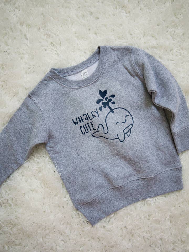 "WHALEY CUTE" TODDLER SWEATSHIRT for wholesale by UNICORNIO STUDIO