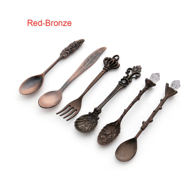 Homerely (We Cover All Import Duties) - Wholesale Table spoon (cutlery) - 6pcs Vintage Spoons Fork Set0