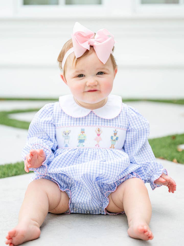 Nutcracker Smocked Eleanor Bubble for wholesale by Ruth and Ralph