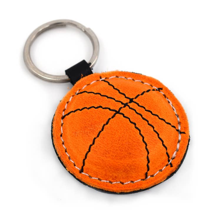 Cestino portachiavi in pelle fatto a mano palla per la vendita all'ingrosso da parte di Triballi Leather Products