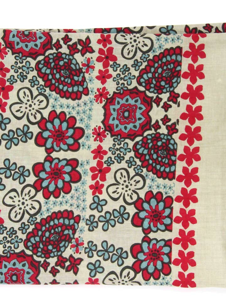 Hawai Red Cotton Square for wholesale by Les Belles Vagabondes