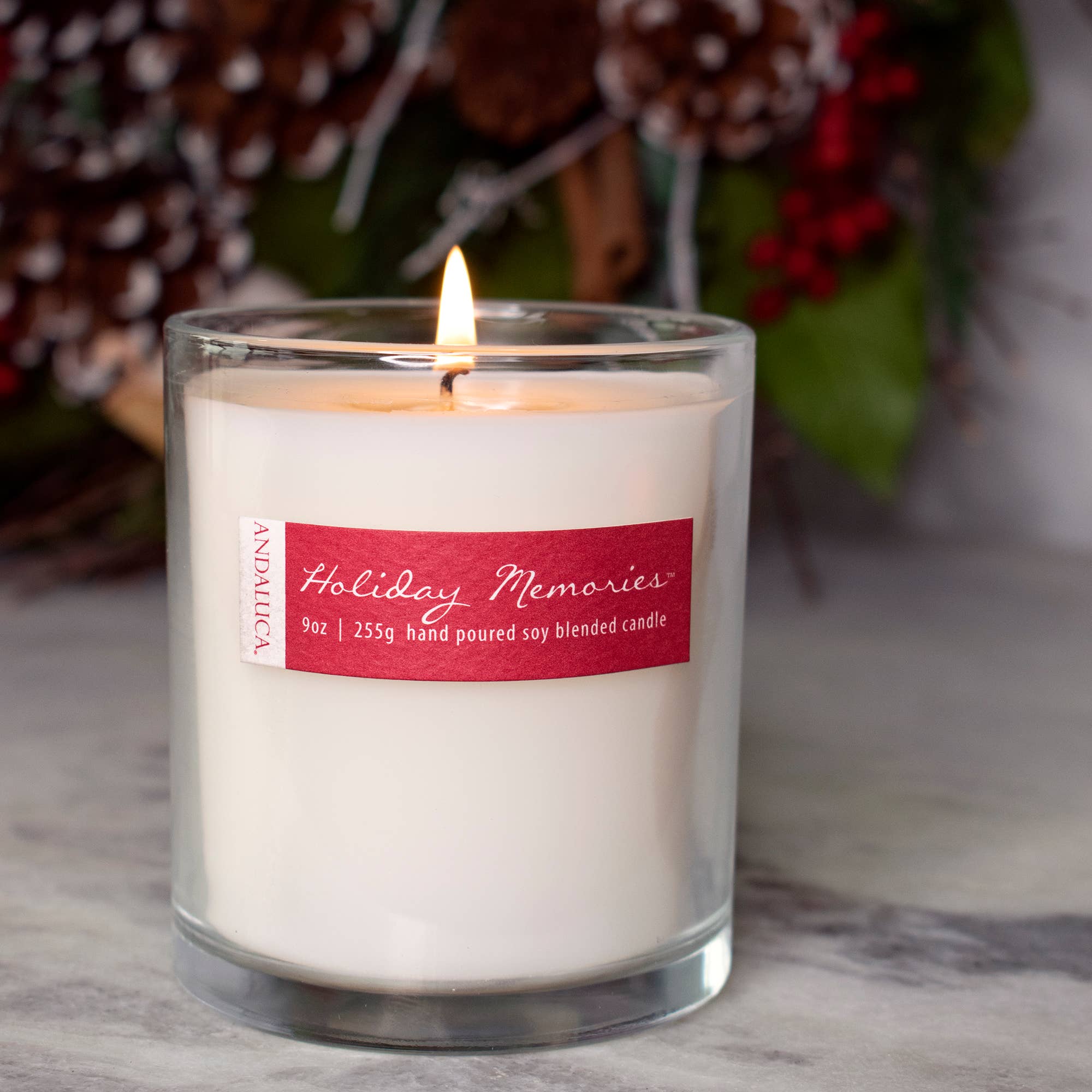 Andaluca - Wholesale Jar/Filled Candle - Holiday Memories 9 oz Candle6