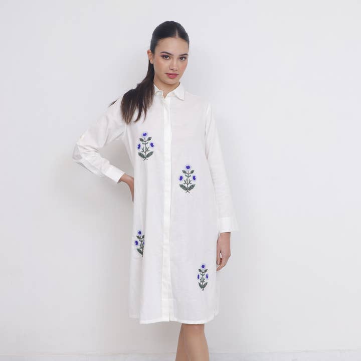 LN 1562 - Ivory/ Peri for wholesale by Tiana Designs