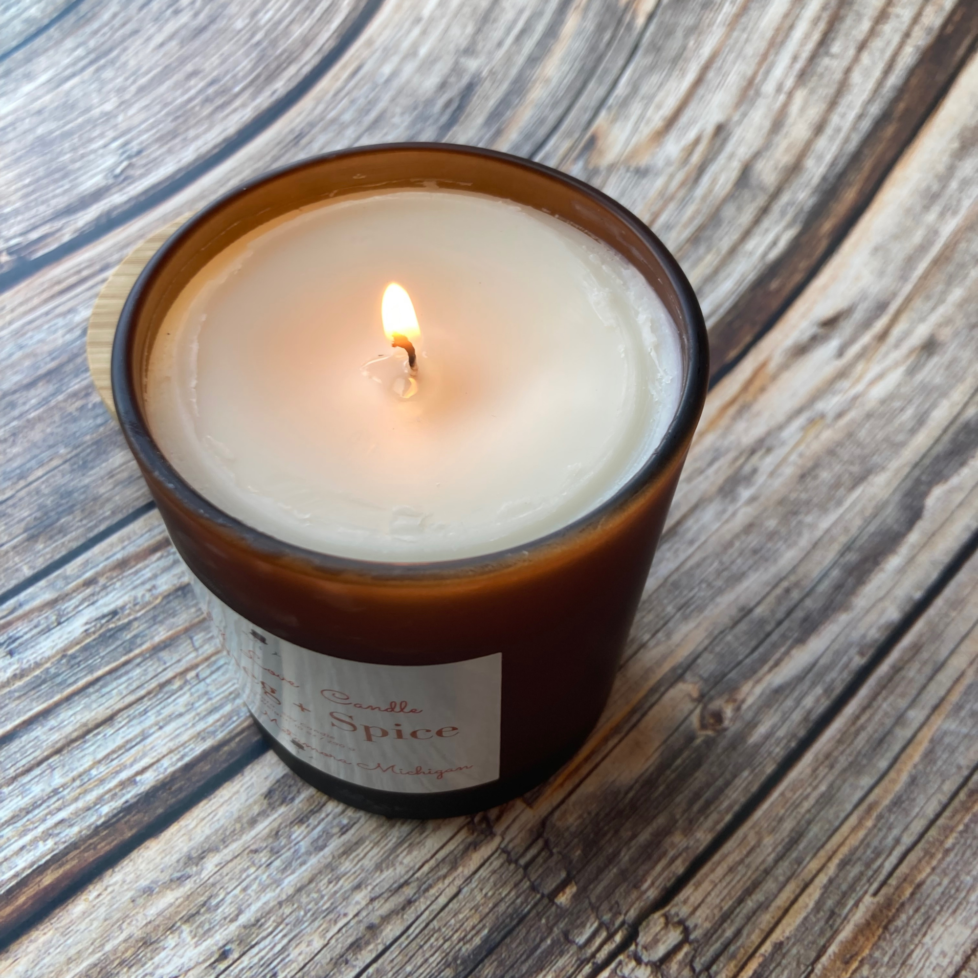 Simply Love Candle - Wholesale Jar/Filled Candle - Nutmeg and Spice Soy Candle, Vanilla +Cinnamon Brown Candle 2