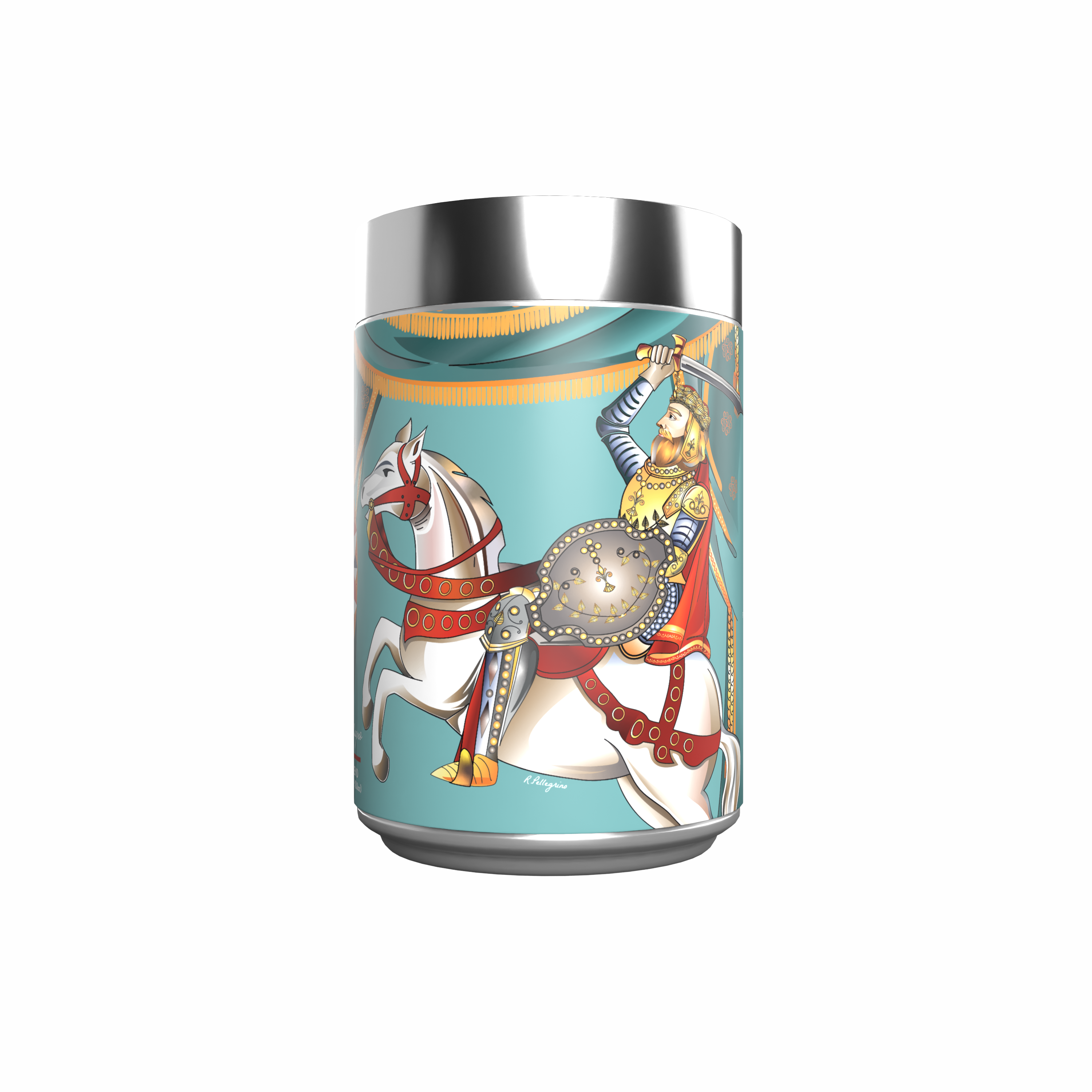 Ciao Imports - Wholesale Ground Coffee - Morettino,  I Pupi Siciliani, Carlo Magno Ground Coffee in Tin (250g/8.8oz)1