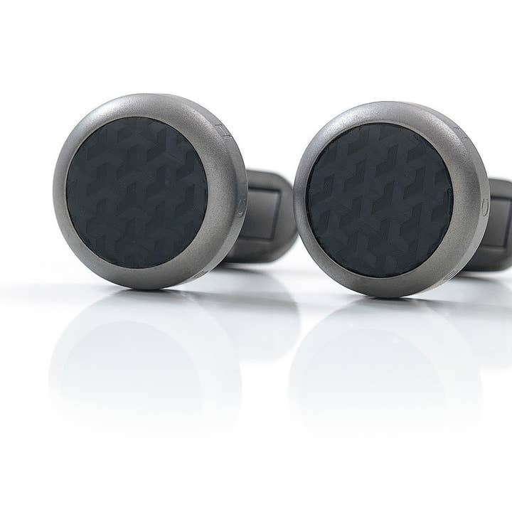 MANSCHETTKNAPPAR "So Leanschi" med svart STROMBOLI gummi för wholesale av LEANSCHI