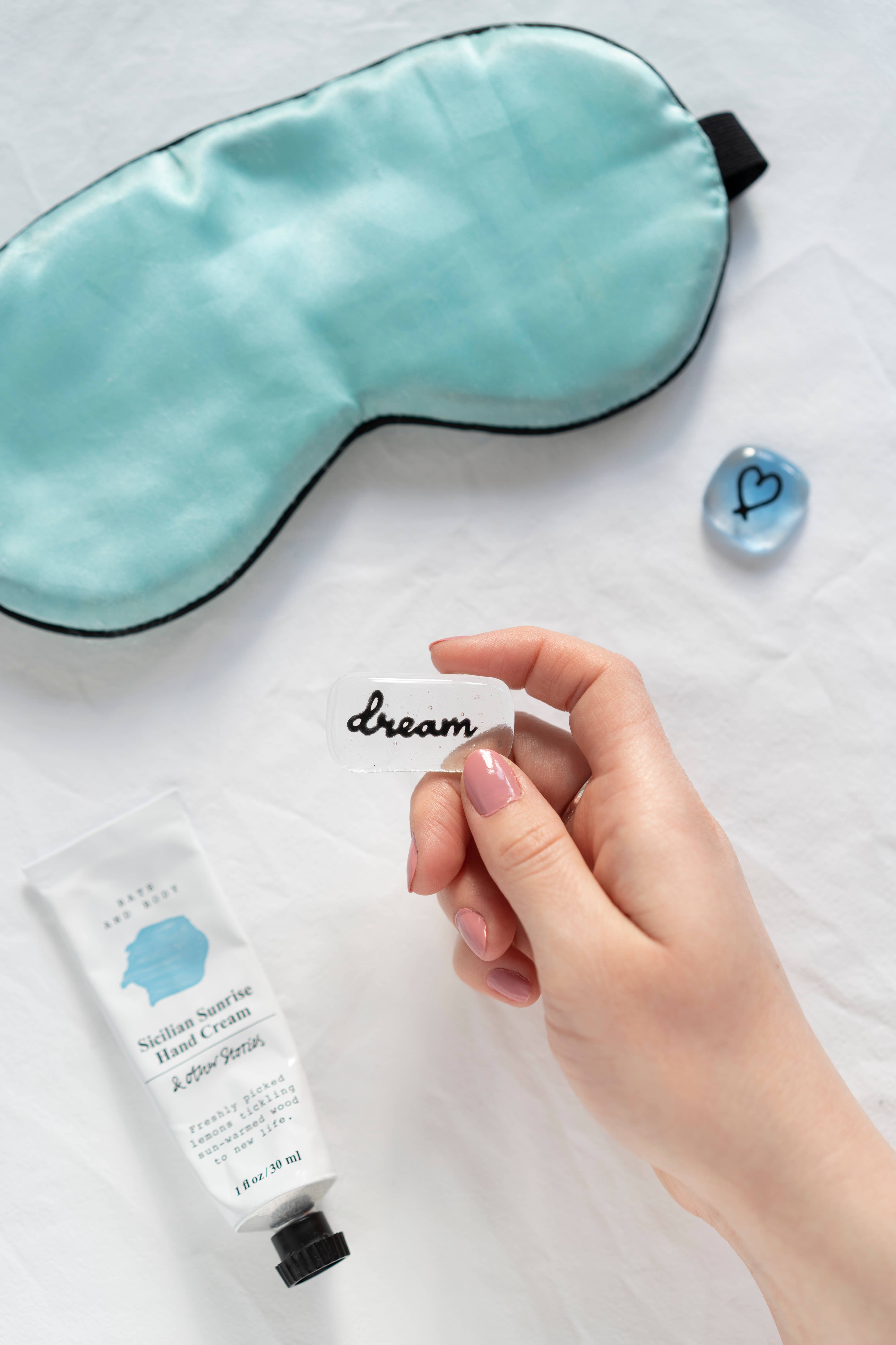 Salvia Glass - Wholesale Keepsake Coin/Token - Dream Positivity Pebble set -  fused glass pocket pebbles1