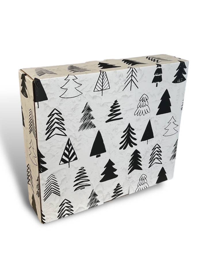 Large Hand-Drawn Holiday Box for wholesale by Crate Collectives