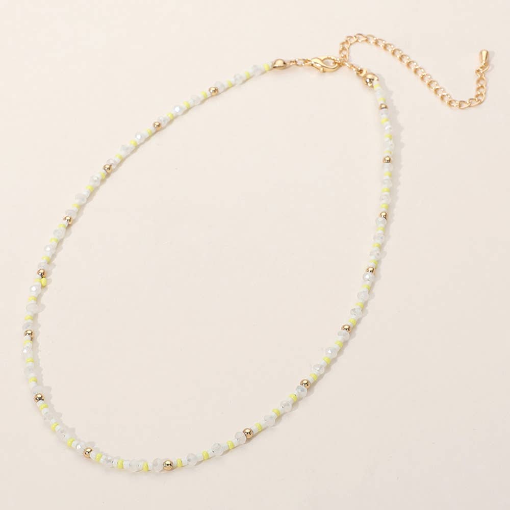 Sensibling Corp. - Vendita all'ingrosso Collane di perline/perle - Collana girocollo con perline sfaccettate a forma di sfera metallica.12