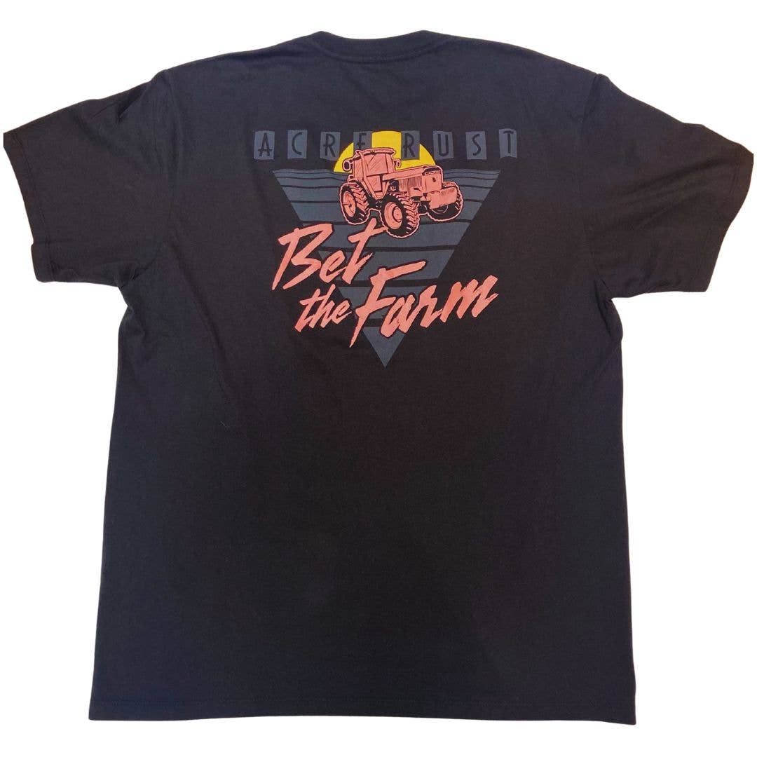 Acre and Rust Clothing Company – wholesale Screen printed t-shirt – Men′s – Bet The Farm T-Shirt2
