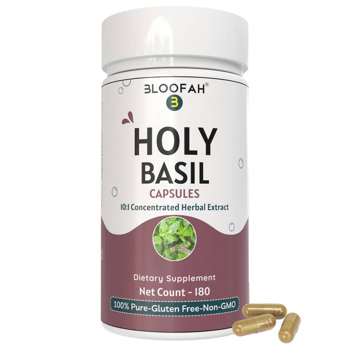 Bloofah - Wholesale Voedingssupplement/vitamine - Heilige Basilicum Capsules – 500mg | Tulsi (Ocimum tenuiflorum)