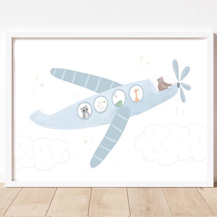 Dreamy woodland Airways pastel gold foil print for wholesale by Nora Wright