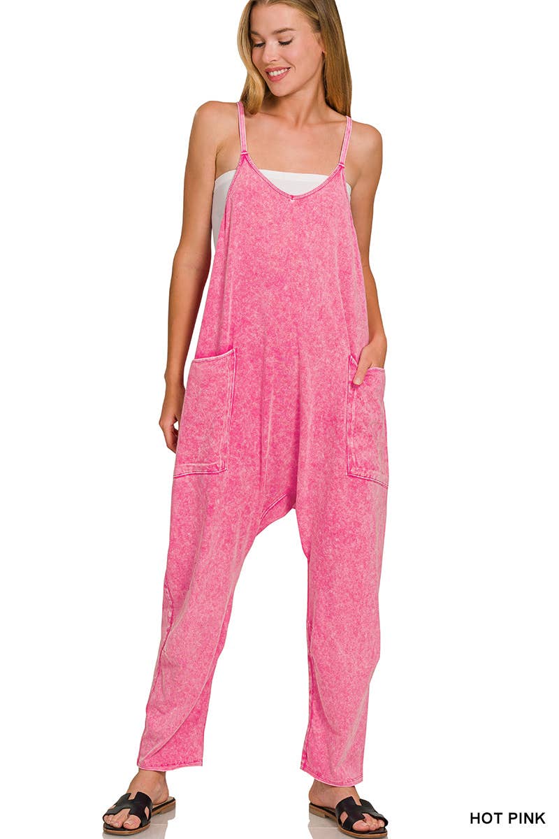 Vanilla Monkey - Wholesale Jumpsuit - Women's - Spaghetti Strap Scoop Neck Jumpsuit With Pockets3