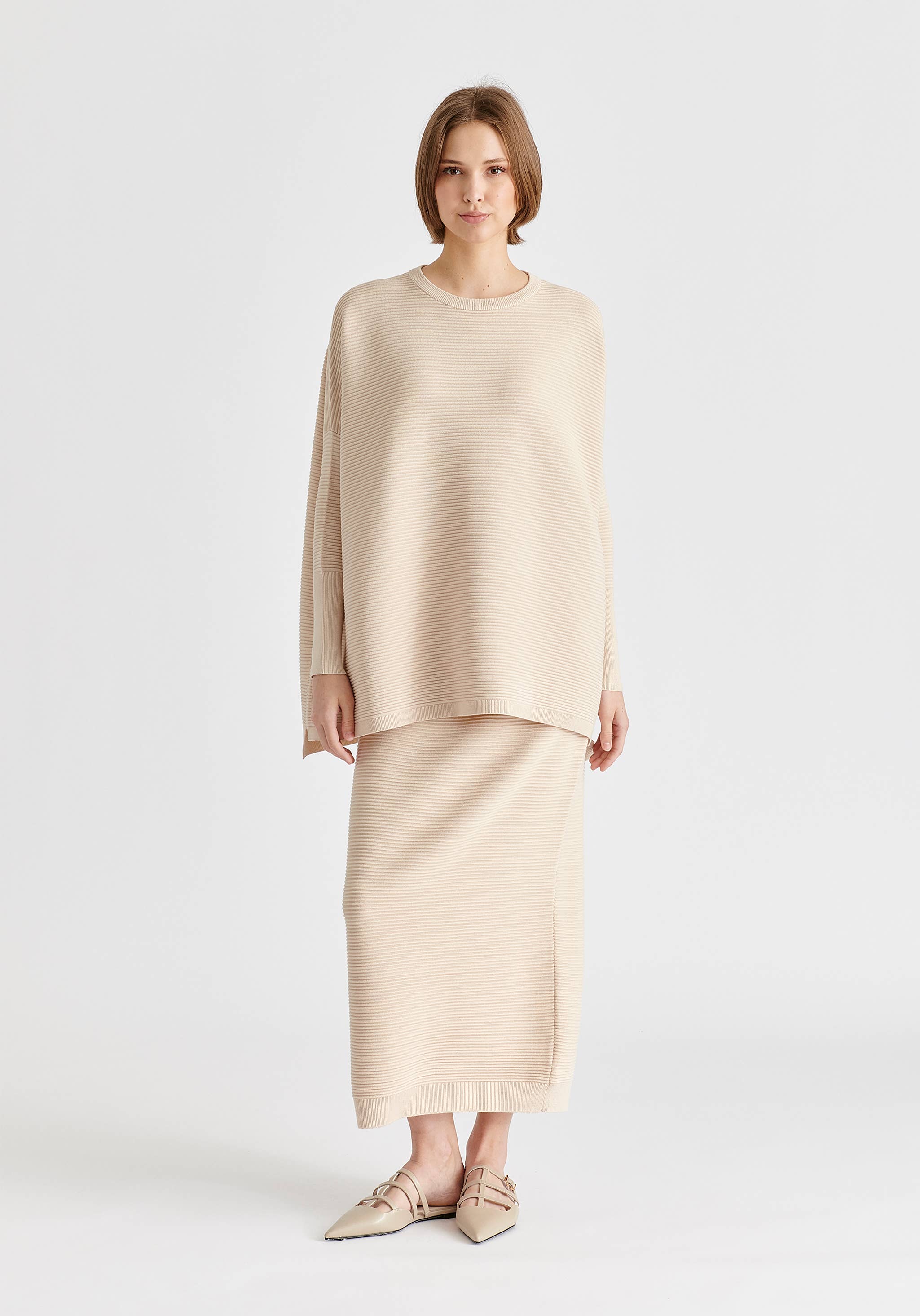 Paisie – wholesale Pullovertröja - Dam – Paisie ribbad tröja med lös passform93