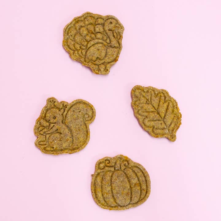 Puppers & Pastries - Wholesale Pet Treats - Dog - ThanksGiving Stamped Biscuits - Chicken Sweet Potato