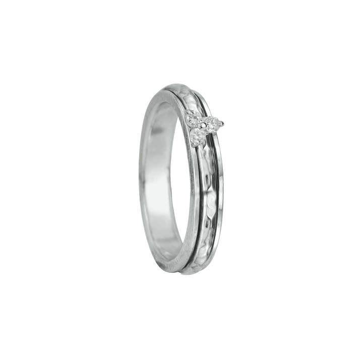Dew Sterling Silver Meditation Band Ring for wholesale by MeditationRings