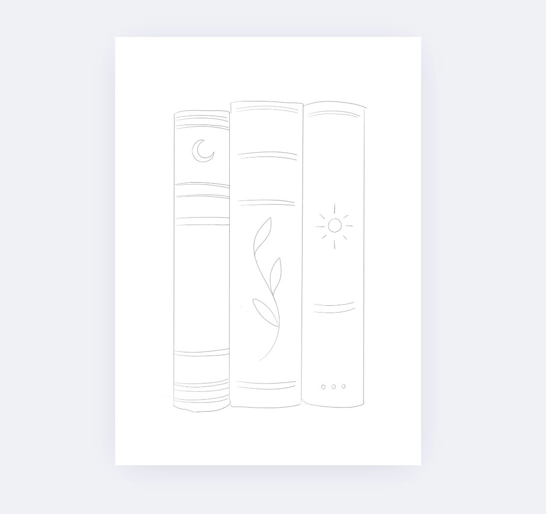 Sarah Ruth Frey - Wholesale Sketchbook/Sketchpad - Bookish Paintable Pages | Watercoloring Set9