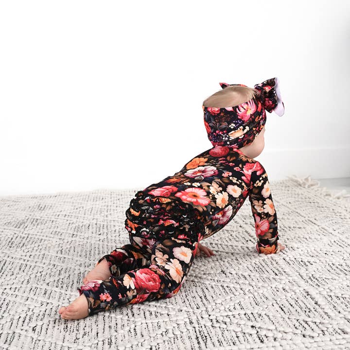 Gigi and Max - Wholesale Jumpsuit - Baby - Lola Ruffle Zip Bamboo Baby Clothing Outfit Floral