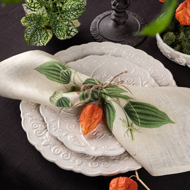 Suisse Maison de Lin - Wholesale Dinner & cloth napkin - Apothecary Botanica Natural Linen Napkins (Set of 6)3
