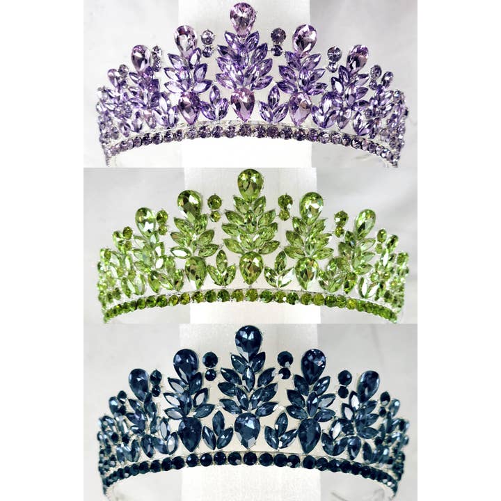 Chicas - Wholesale Tiara - Women's - Metal tiara with jewel rhinestones, one size fits all HT97123