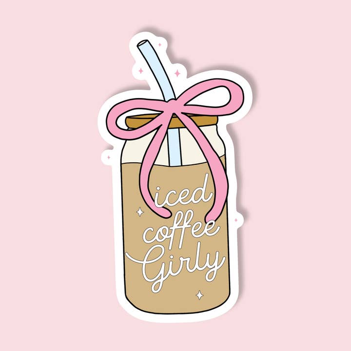 Iced Coffee Girly Sticker for wholesale by Urban Brew